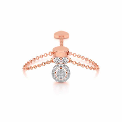 Splendor Eye Adjustable Silver Ring - Rose Gold - Image 1