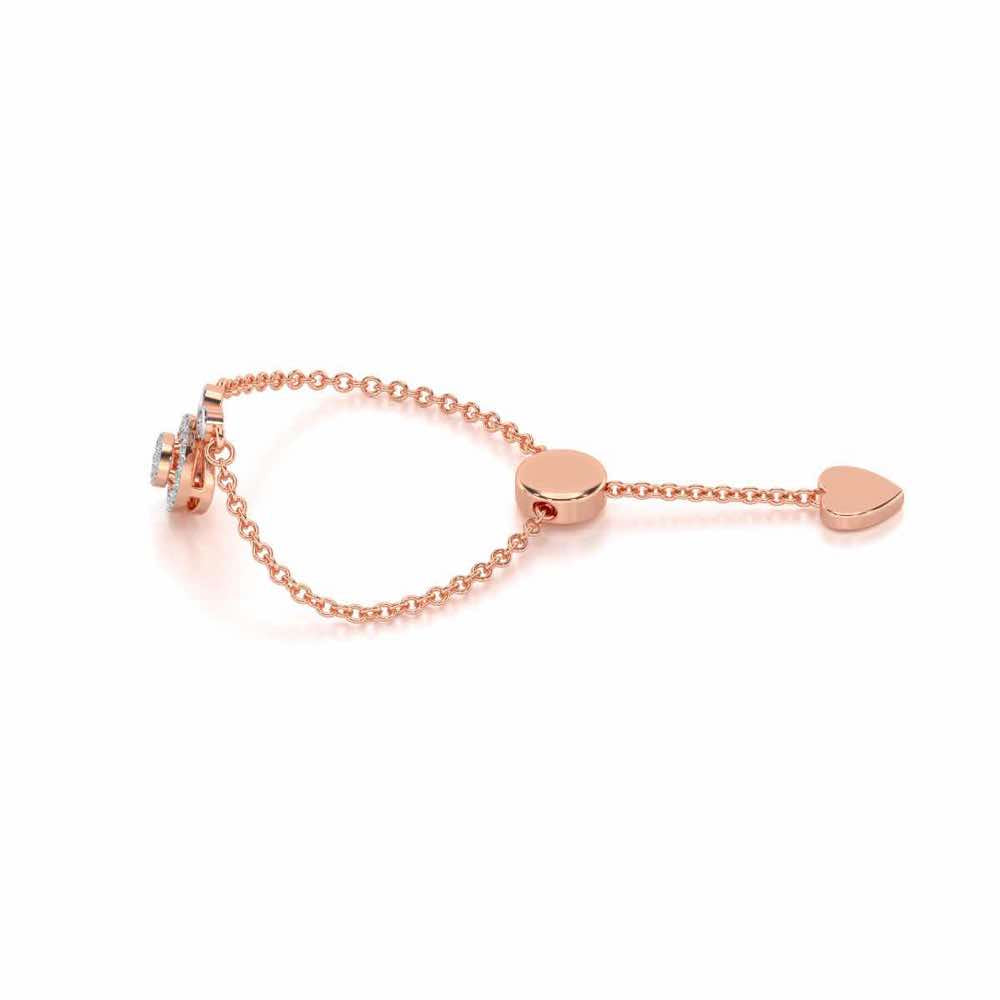 Splendor Eye Adjustable Silver Ring - Rose Gold - Image 3
