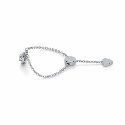Splendor Eye Adjustable Silver Ring - White Gold - Image 3
