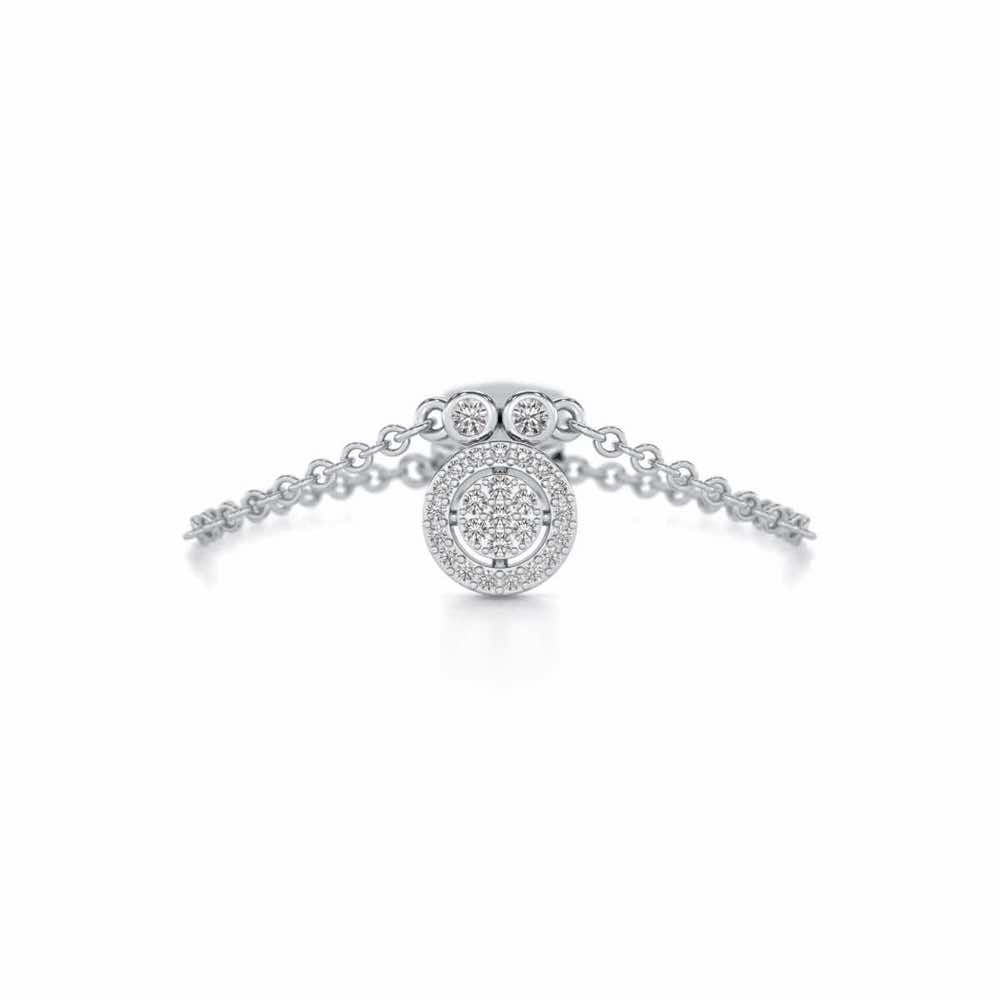 Splendor Eye Adjustable Silver Ring - White Gold - Image 5