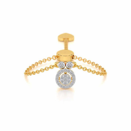 Splendor Eye Adjustable Silver Ring - Yellow Gold - Image 1