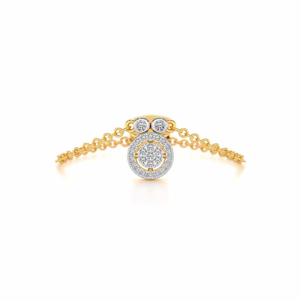Splendor Eye Adjustable Silver Ring - Yellow Gold - Image 5