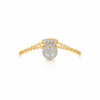 Splendor Eye Adjustable Silver Ring - Yellow Gold - Image 5