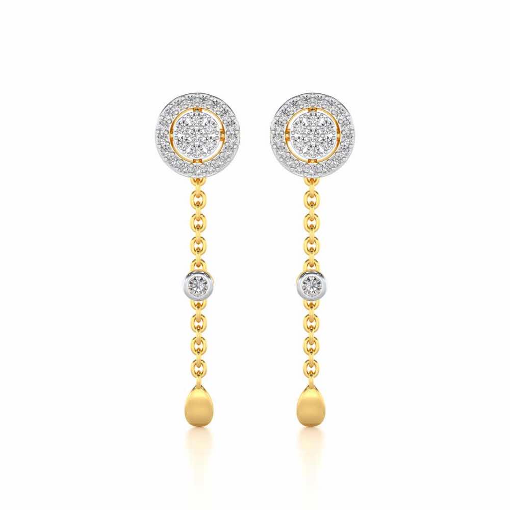 Splendor Eye Silver Earrings - Yellow Gold - Image 1