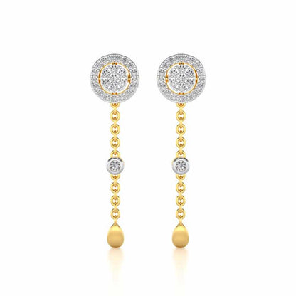 Splendor Eye Silver Earrings - Yellow Gold - Image 1
