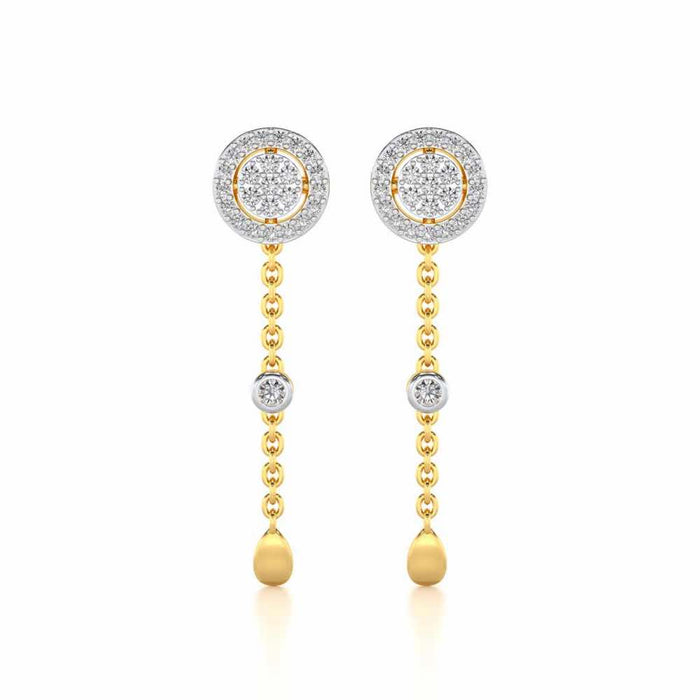 Splendor Eye Silver Earrings - Yellow Gold - Image 1