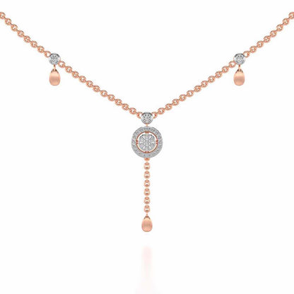 Splendor Eye Silver Necklace - Rose Gold - Image 1