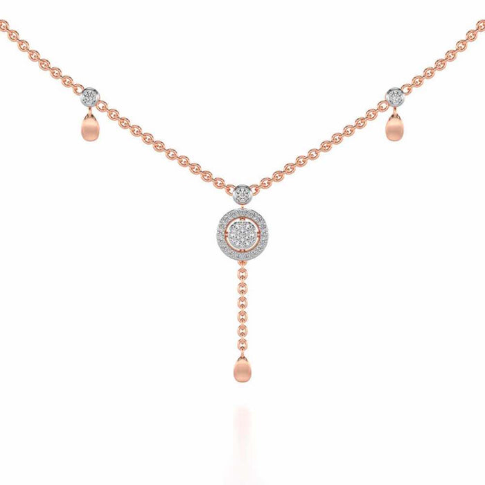 Splendor Eye Silver Necklace - Rose Gold - Image 1