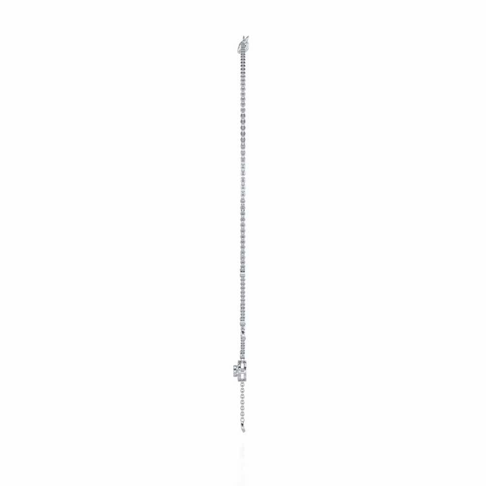 Splendor Eye Silver Necklace - White Gold - Image 4