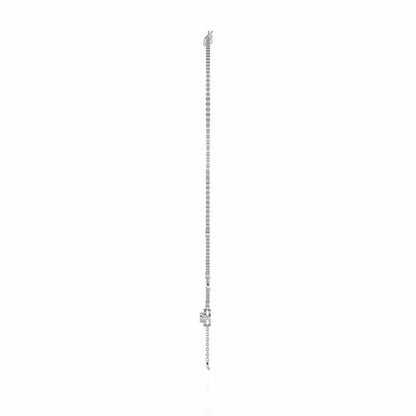 Splendor Eye Silver Necklace - White Gold - Image 4