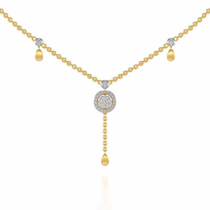 Splendor Eye Silver Necklace - Yellow Gold - Image 1