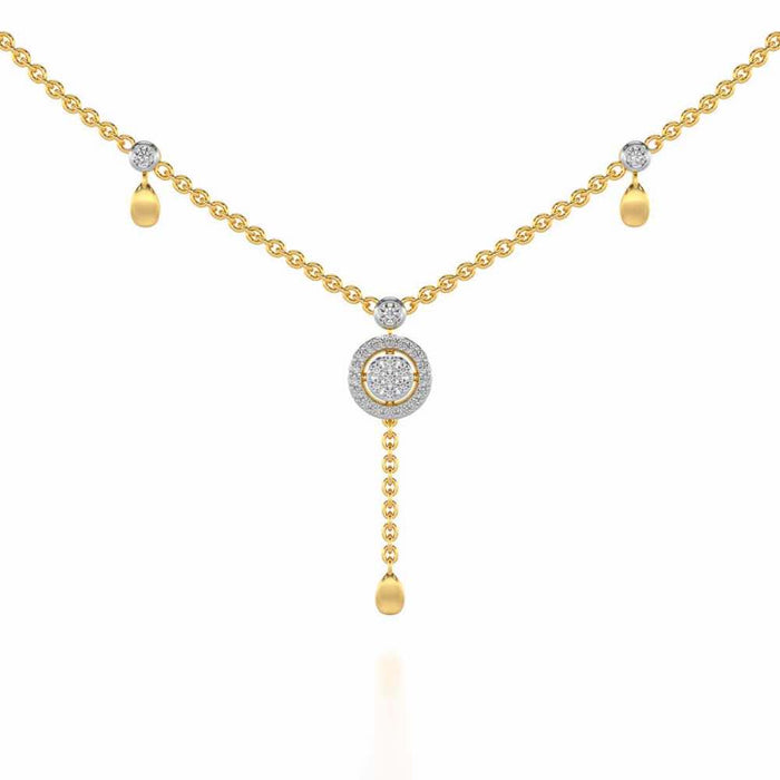 Splendor Eye Silver Necklace - Yellow Gold - Image 1