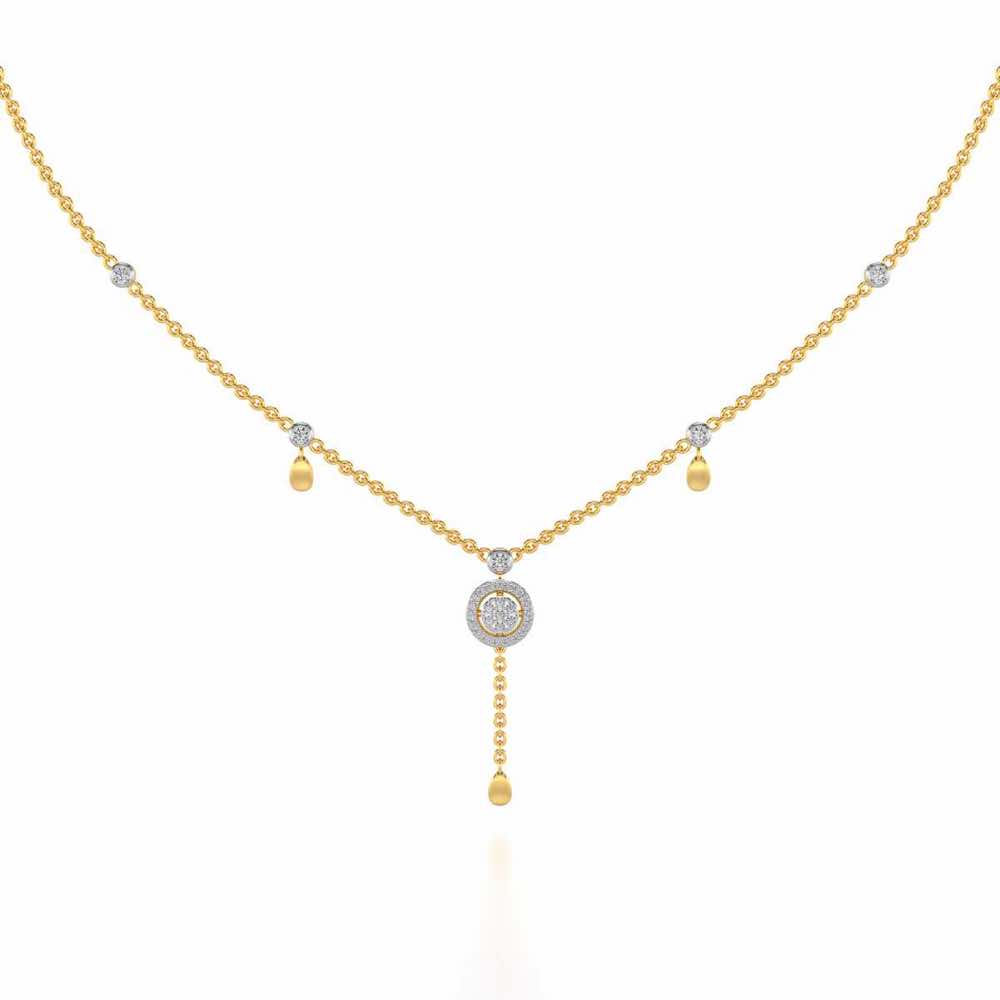 Splendor Eye Silver Necklace - Yellow Gold - Image 2