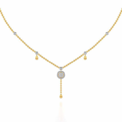 Splendor Eye Silver Necklace - Yellow Gold - Image 2