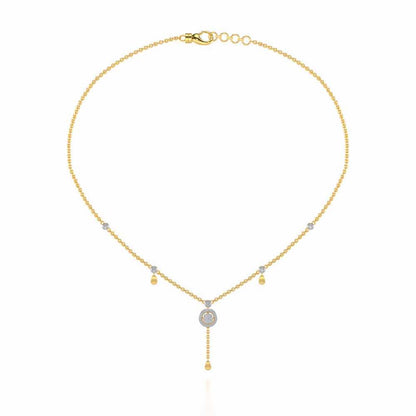 Splendor Eye Silver Necklace - Yellow Gold - Image 3