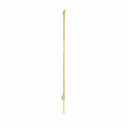Splendor Eye Silver Necklace - Yellow Gold - Image 4