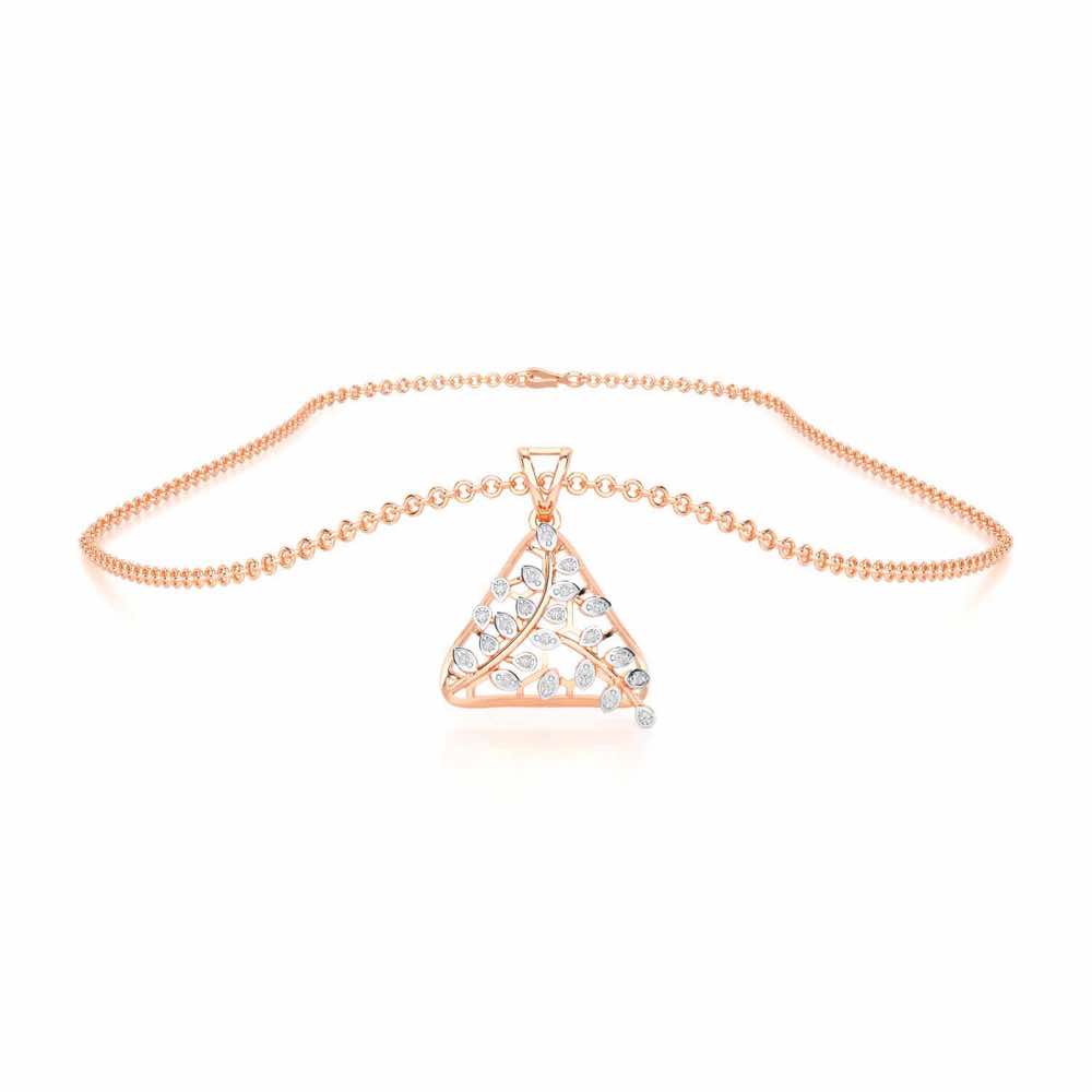 Splendor Sheen Silver Pendant - Rose Gold - Image 3