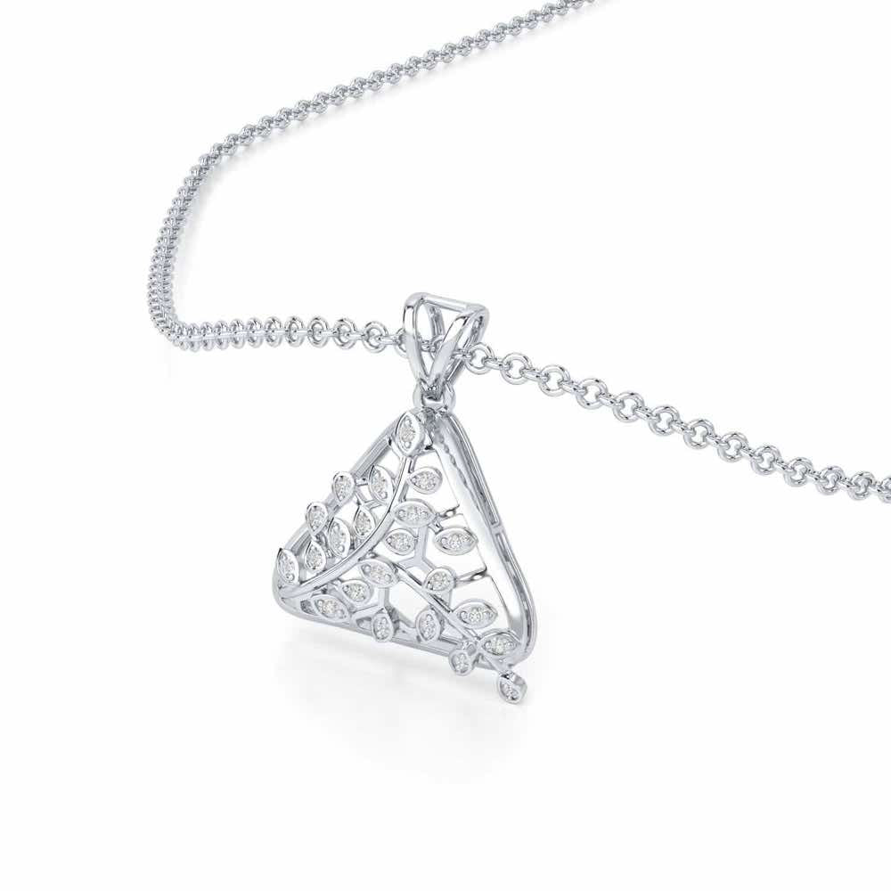 Splendor Sheen Silver Pendant - White Gold - Image 2