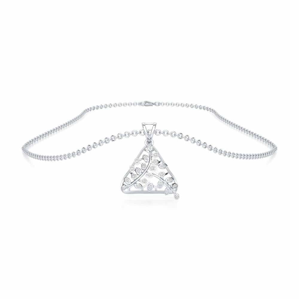 Splendor Sheen Silver Pendant - White Gold - Image 3