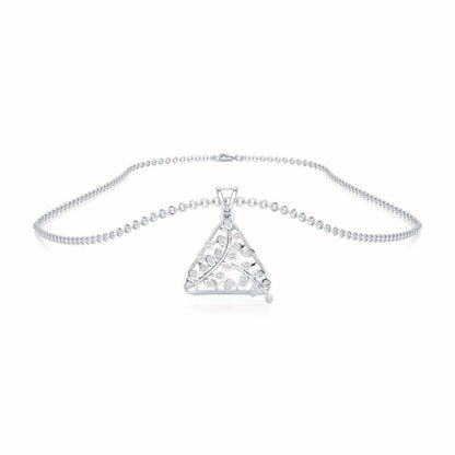 Splendor Sheen Silver Pendant - White Gold - Image 3