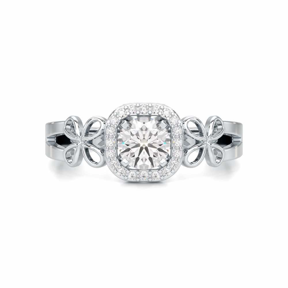 Splendour Mirage Solitaire Ring - White Gold - Image 4