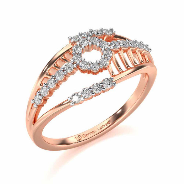 Spot In Heart Silver Ring - Rose Gold - Image 1