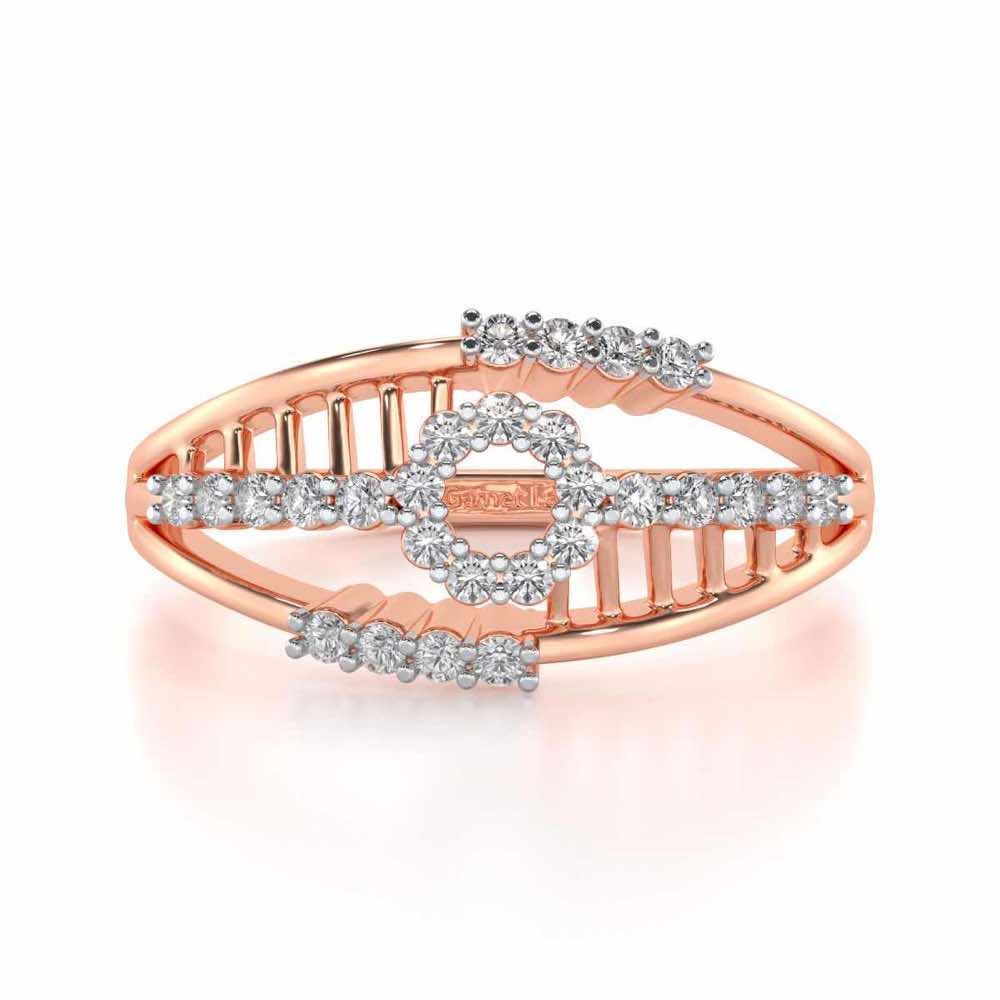 Spot In Heart Silver Ring - Rose Gold - Image 4