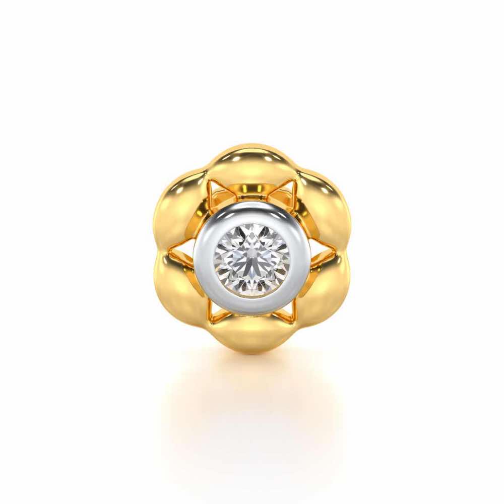 Spring Floret Diamond Nosepin - Yellow Gold - Image 1