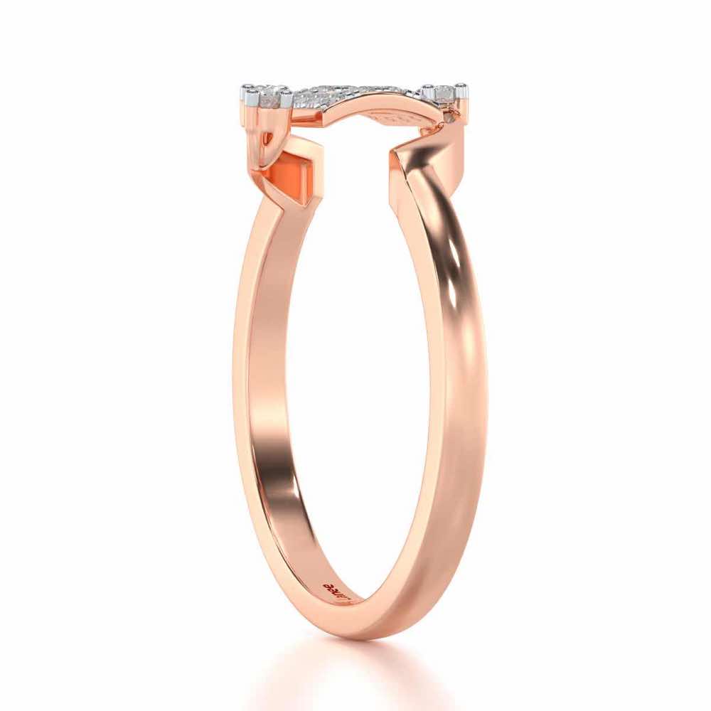 Square Up Silver Ring - Rose Gold - Image 3