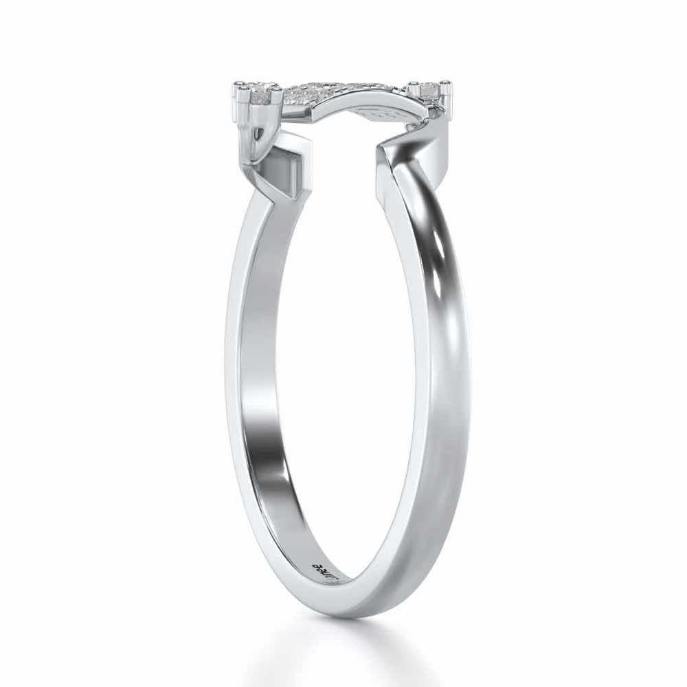 Square Up Silver Ring - White Gold - Image 3