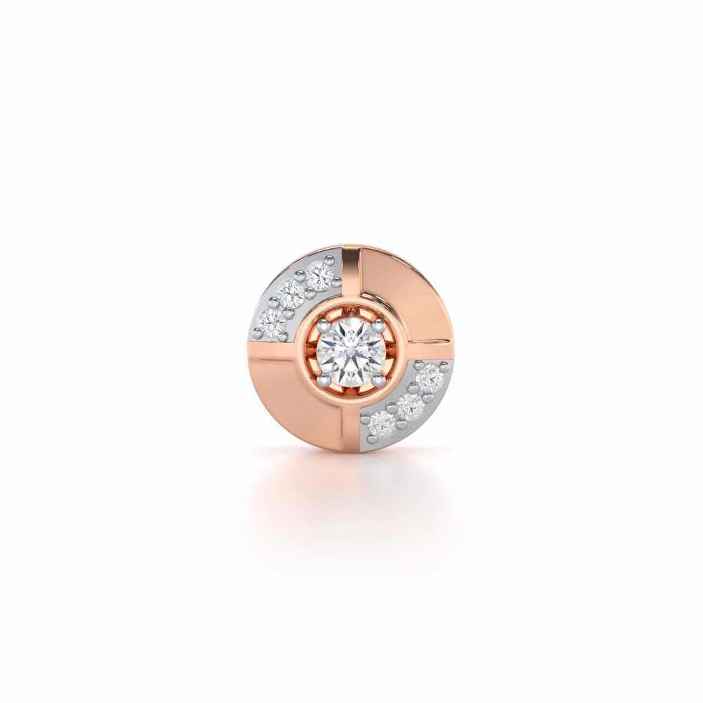 Stalwart Silver Men Stud - Rose Gold - Image 1