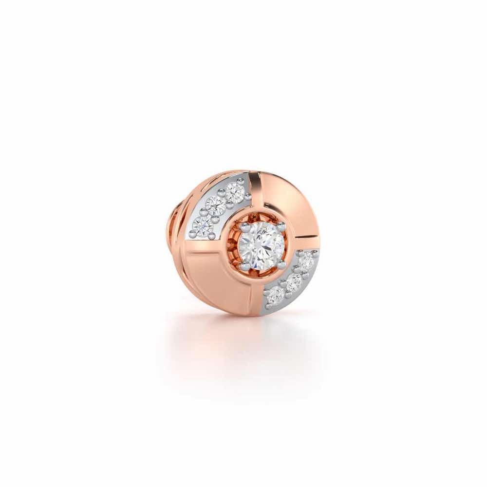 Stalwart Silver Men Stud - Rose Gold - Image 2