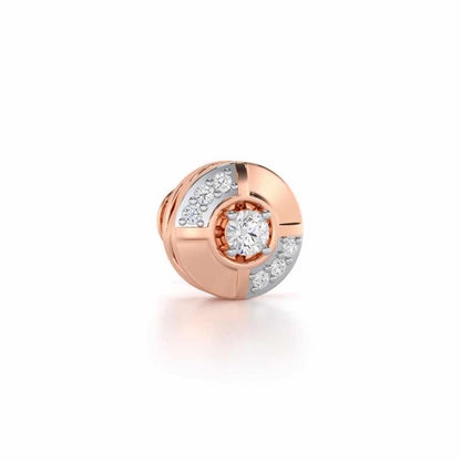 Stalwart Silver Men Stud - Rose Gold - Image 2