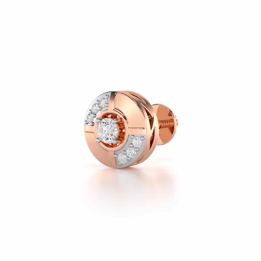 Stalwart Silver Men Stud - Rose Gold - Image 3