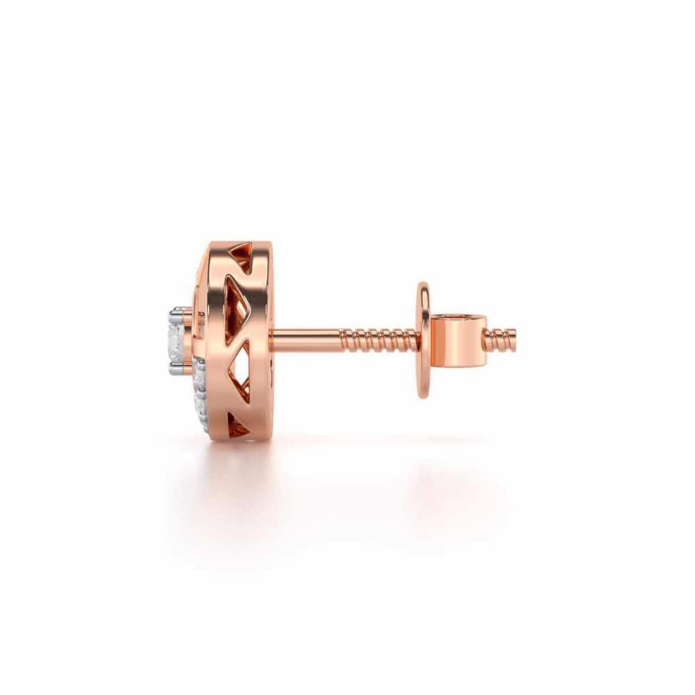 Stalwart Silver Men Stud - Rose Gold - Image 4