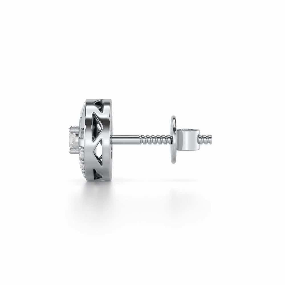 Stalwart Silver Men Stud - White Gold - Image 4