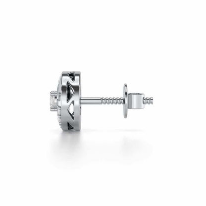 Stalwart Silver Men Stud - White Gold - Image 4