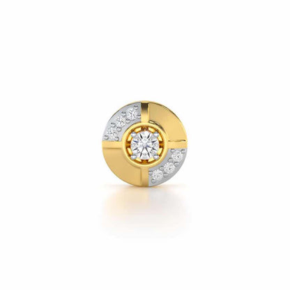 Stalwart Silver Men Stud - Yellow Gold - Image 1