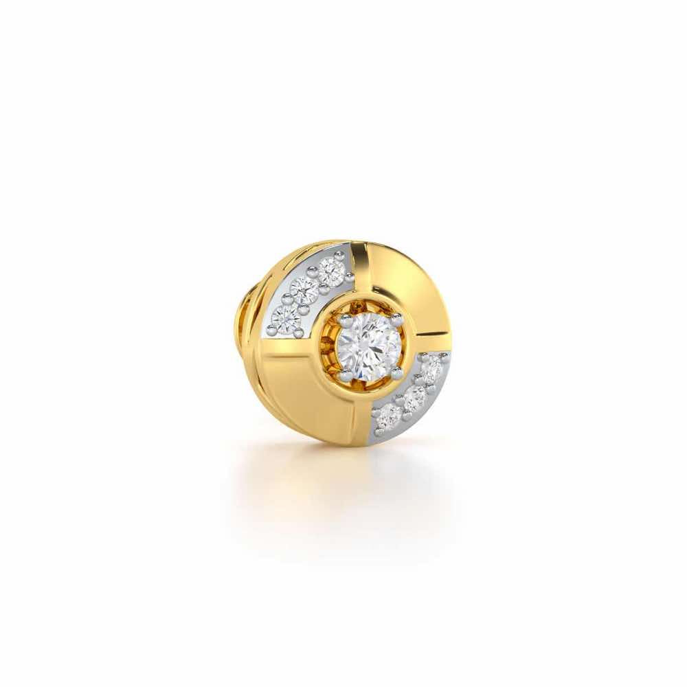 Stalwart Silver Men Stud - Yellow Gold - Image 2