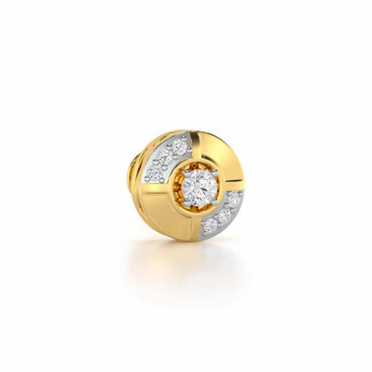 Stalwart Silver Men Stud - Yellow Gold - Image 2