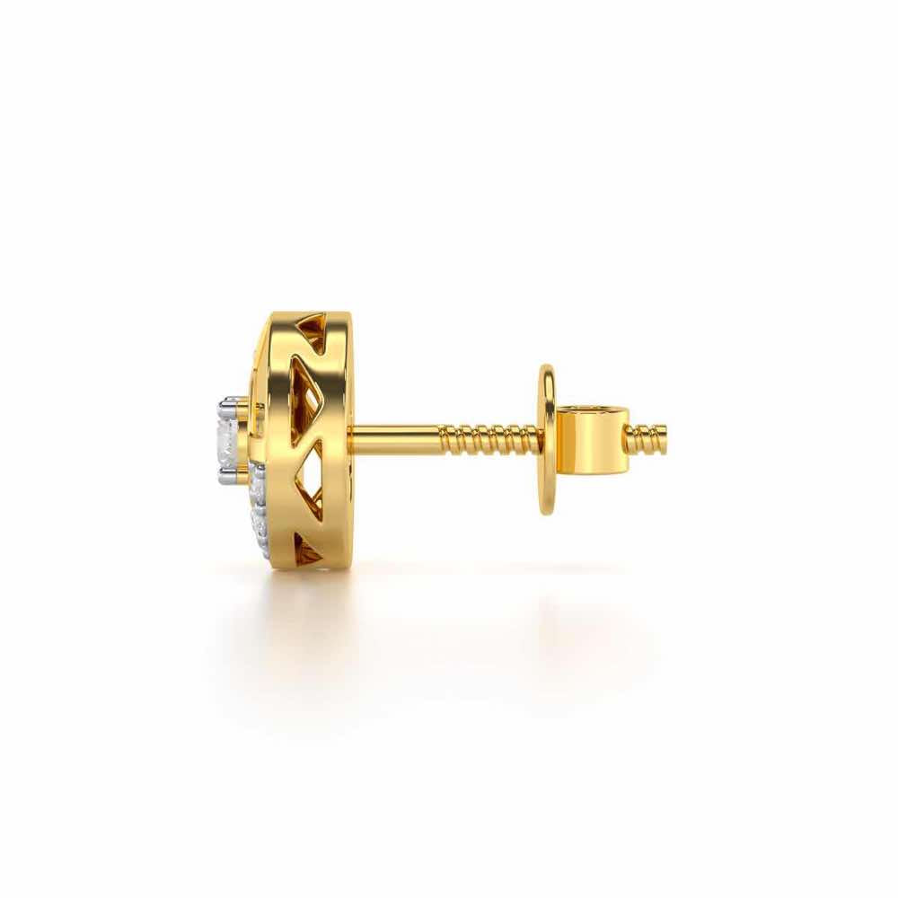 Stalwart Silver Men Stud - Yellow Gold - Image 4