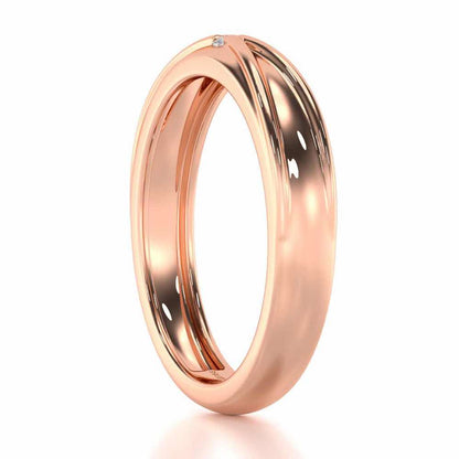 Stalwart Gem Men Solitaire Ring - Rose Gold - Image 3