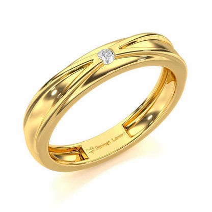 Stalwart Gem Men Solitaire Ring - Yellow Gold - Image 1