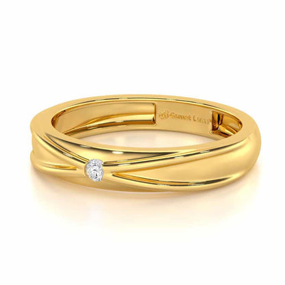 Stalwart Gem Men Solitaire Ring - Yellow Gold - Image 2
