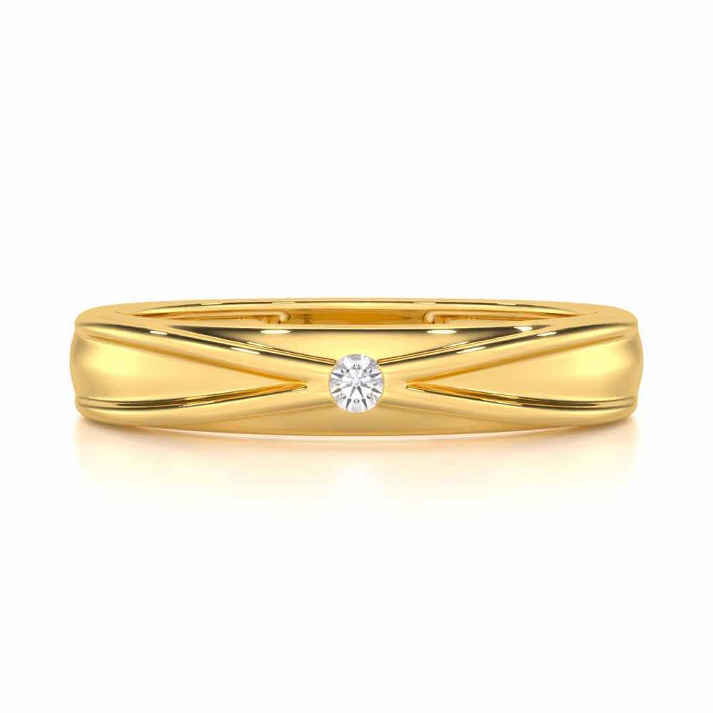 Stalwart Gem Men Solitaire Ring - Yellow Gold - Image 4