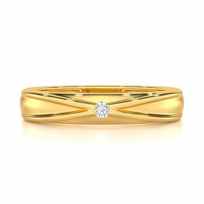 Stalwart Gem Men Solitaire Ring - Yellow Gold - Image 4