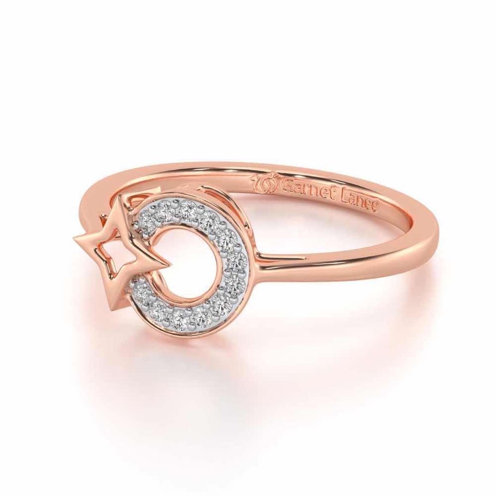 Star Glow Silver Ring - Rose Gold - Image 2