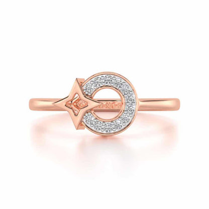 Star Glow Silver Ring - Rose Gold - Image 4