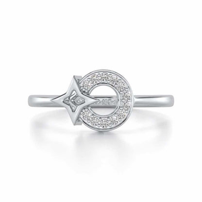 Star Glow Silver Ring - White Gold - Image 4
