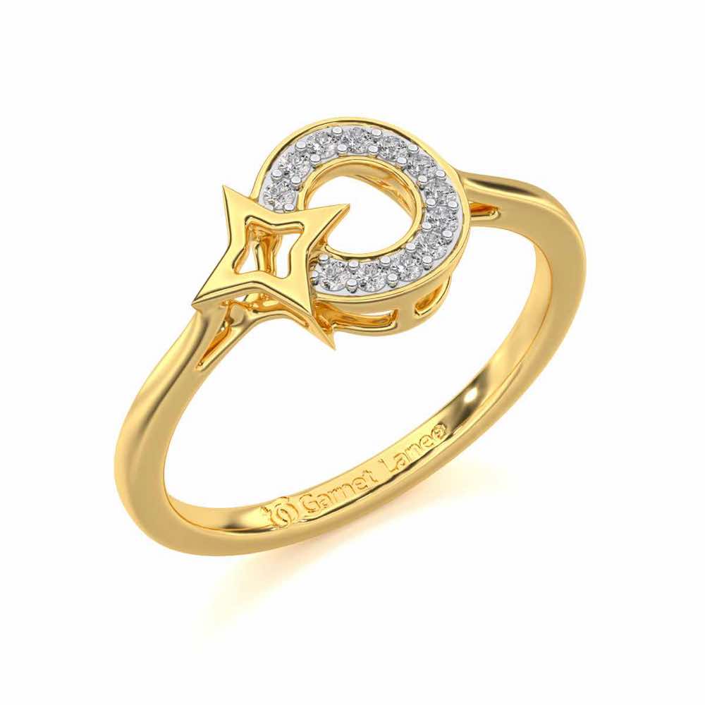 Star Glow Silver Ring - Yellow Gold - Image 1